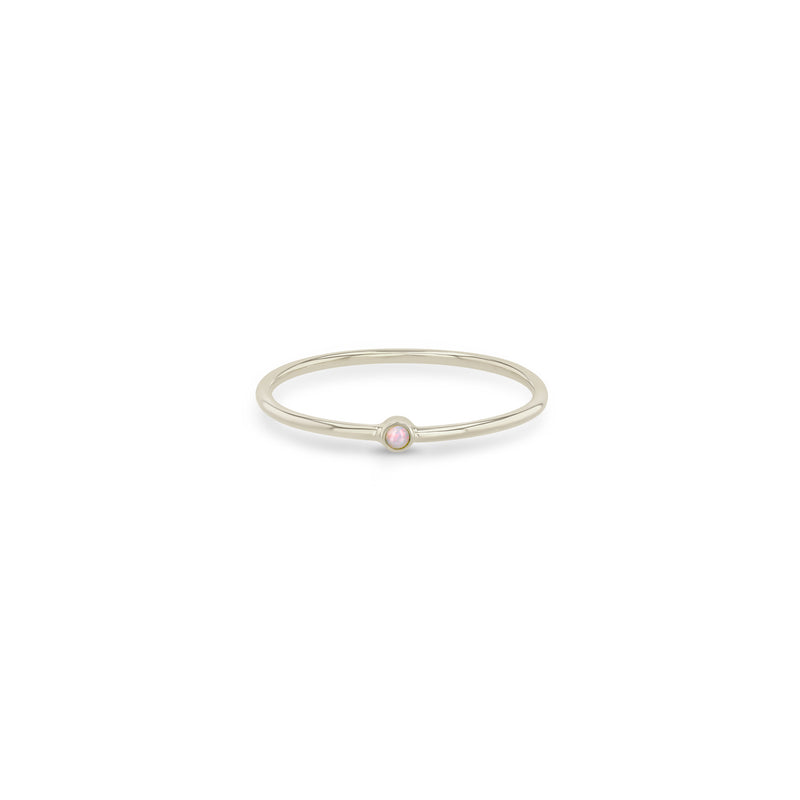 Zoë Chicco 14k White Gold Tiny Opal Bezel Ring