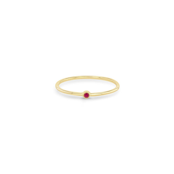 Zoë Chicco 14k Gold Tiny Ruby Bezel Ring