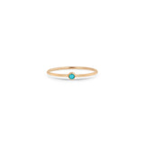 Zoë Chicco 14k Rose Gold Turquoise Thin Band Ring