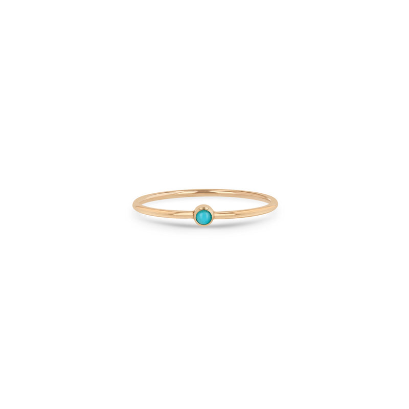 Zoë Chicco 14k Rose Gold Turquoise Thin Band Ring