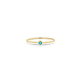 Zoë Chicco 14k Yellow Gold Turquoise Thin Band Ring