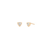 Zoë Chicco 14k Gold Trillion Diamond Stud Earrings