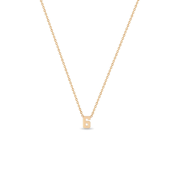 Zoë Chicco 14k Gold Custom Varsity Number "6" Necklace
