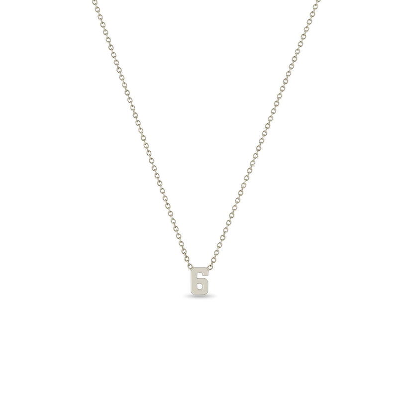 Zoë Chicco 14k Gold Custom Varsity Number "6" Necklace