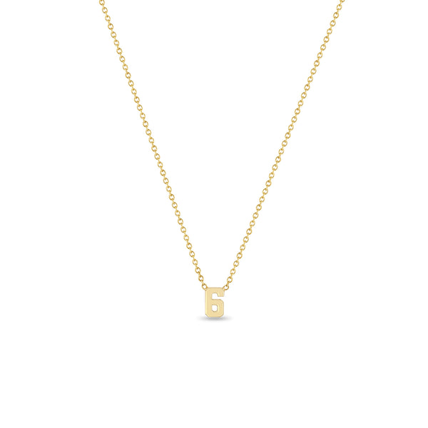 Zoë Chicco 14k Gold Custom Varsity Number "6" Necklace