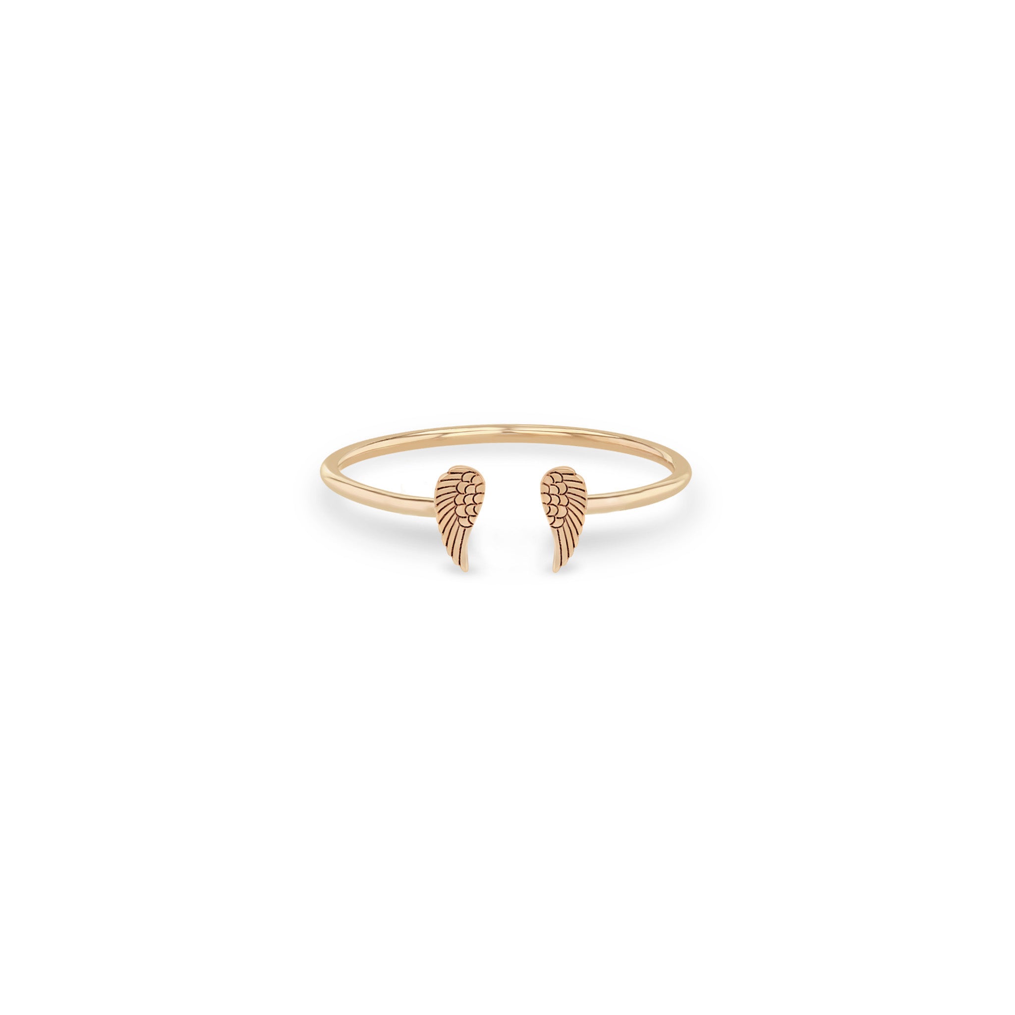 Zoë Chicco 14k Gold Itty Bitty Angel Wing Open Ring