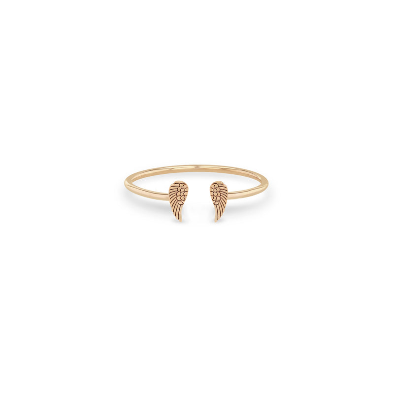 Zoë Chicco 14k Gold Itty Bitty Angel Wing Open Ring