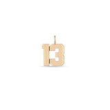 Zoë Chicco 14k Gold Custom Large Varsity Number "13" Charm Pendant