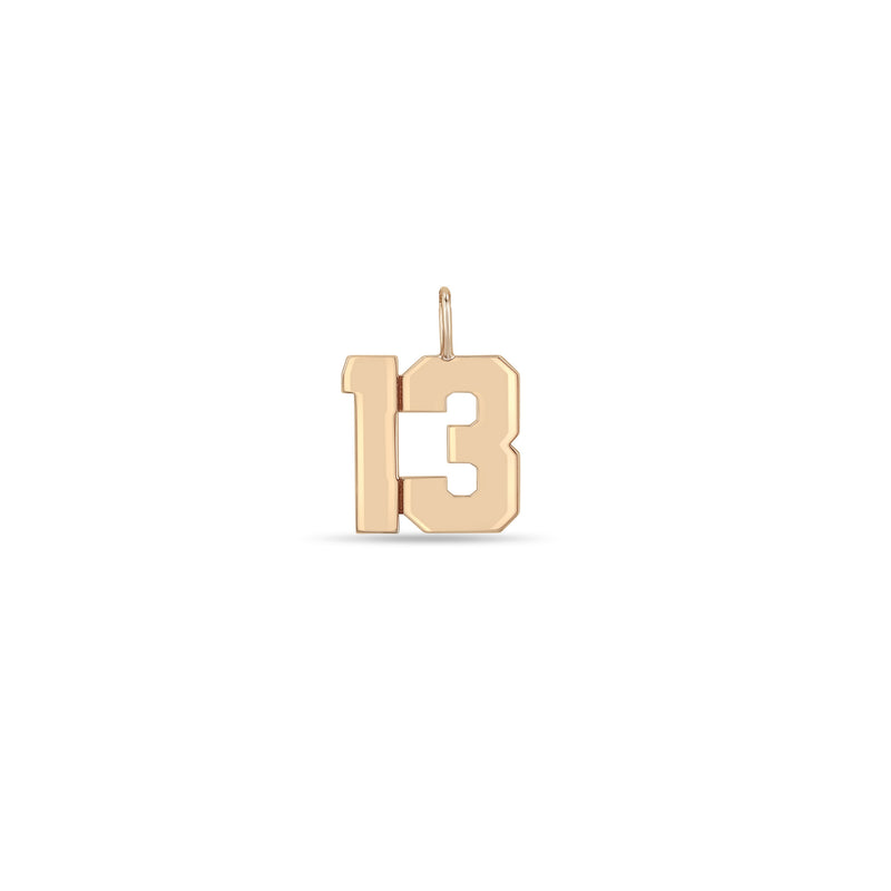 Zoë Chicco 14k Gold Custom Large Varsity Number "13" Charm Pendant