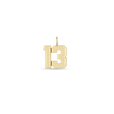Zoë Chicco 14k Gold Custom Large Varsity Number "13" Charm Pendant