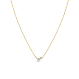 Zoë Chicco 14k Yellow Gold Large 2 Mixed Prong Diamond Necklace