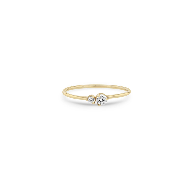 Zoë Chicco 14k Gold 2 Mixed Prong Diamond Ring