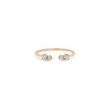 Zoë Chicco 14k Gold Double Mixed Prong Diamond Open Ring