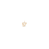 Zoë Chicco 14k Gold Custom Number "57" Spring Ring Charm Pendant