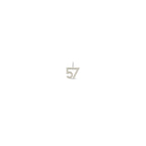 Zoë Chicco 14k Gold Custom Number "57" Spring Ring Charm Pendant