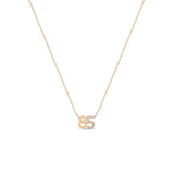 Zoë Chicco 14k Gold Number "85" Necklace with 1 Pavé Diamond Number