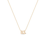 Zoë Chicco 14k Gold Number "83" with Diamond Bezel Necklace