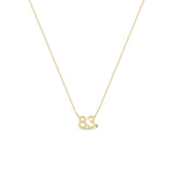 Zoë Chicco 14k Gold Number "83" with Diamond Bezel Necklace