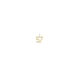 Zoë Chicco 14k Gold Custom Number "57" Charm Pendant