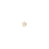 Zoë Chicco 14k Gold Pavé Diamond Number "59" Charm Pendant
