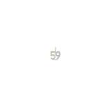 Zoë Chicco 14k Gold Pavé Diamond Number "59" Charm Pendant