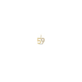 Zoë Chicco 14k Gold Pavé Diamond Number "59" Charm Pendant