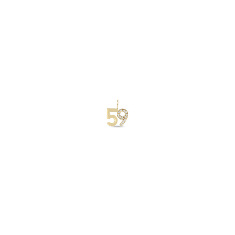 Zoë Chicco 14k Gold Pavé Diamond Number "59" Charm Pendant