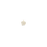 Zoë Chicco 14k Gold Pavé Diamond Number "59" Charm Pendant