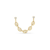 Zoë Chicco 14k Gold Prong Diamond Double Stud Small Mariner Chain Earring