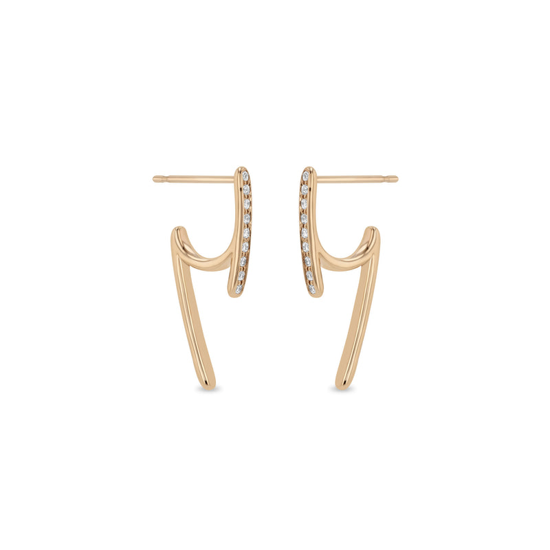 Zoë Chicco 14k Gold & Pavé Diamond Talon Earrings
