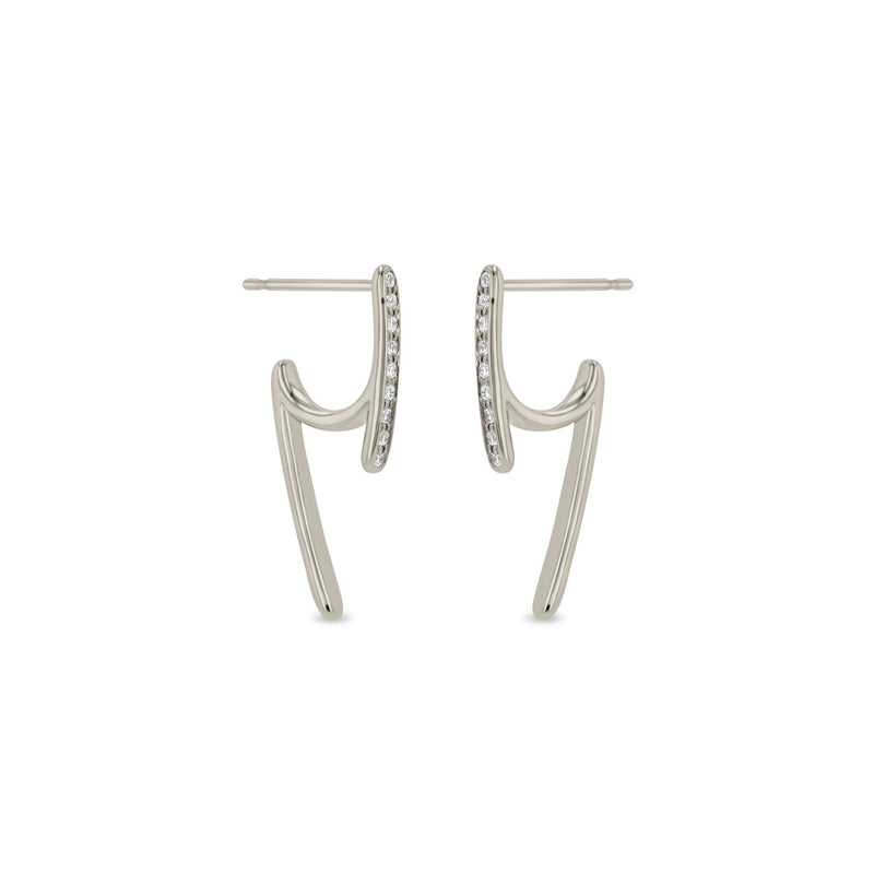 Zoë Chicco 14k Gold & Pavé Diamond Talon Earrings