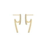 Zoë Chicco 14k Gold & Pavé Diamond Talon Earrings