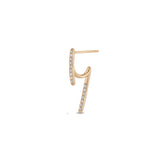 Single Zoë Chicco 14k Gold Pavé Diamond Talon Earring