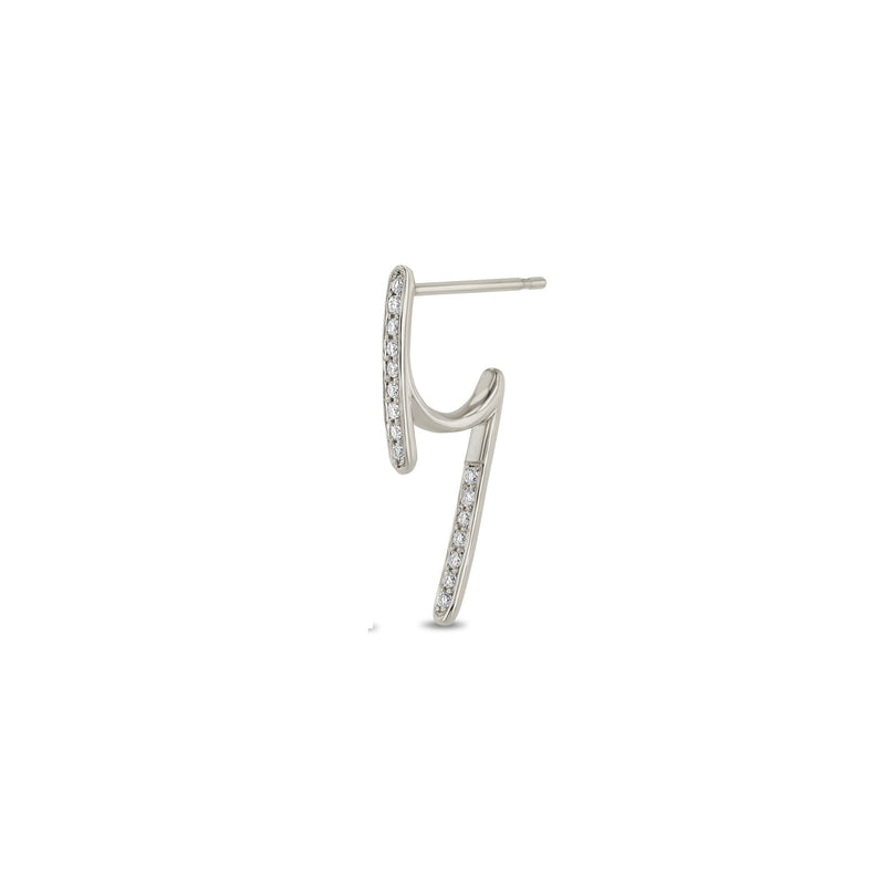 Single Zoë Chicco 14k Gold Pavé Diamond Talon Earring