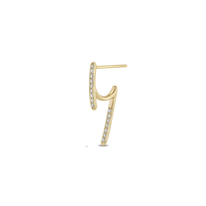 Single Zoë Chicco 14k Gold Pavé Diamond Talon Earring