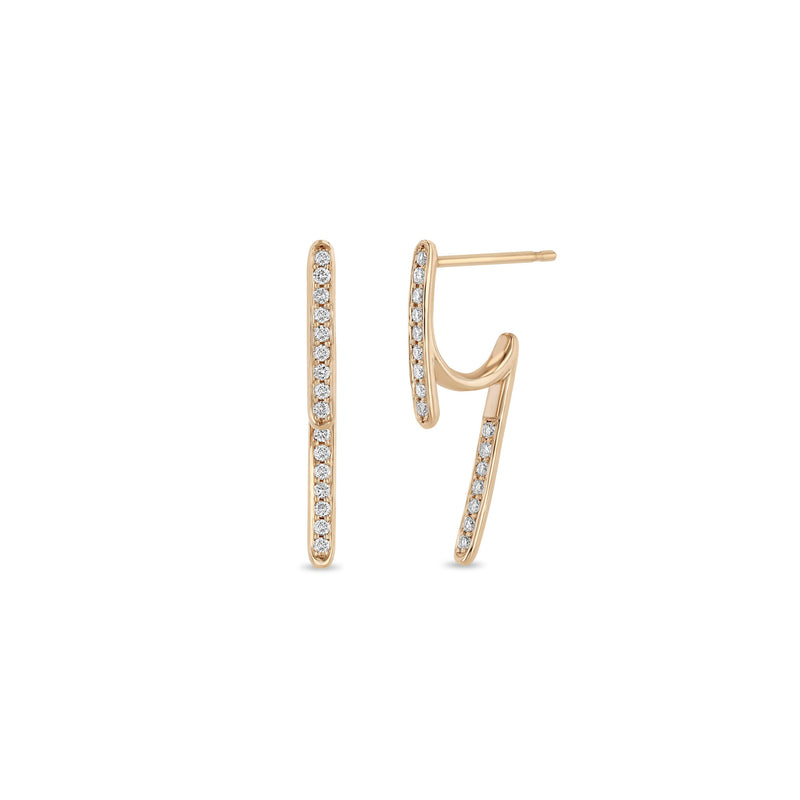 Zoë Chicco 14k Gold Pavé Diamond Talon Earrings