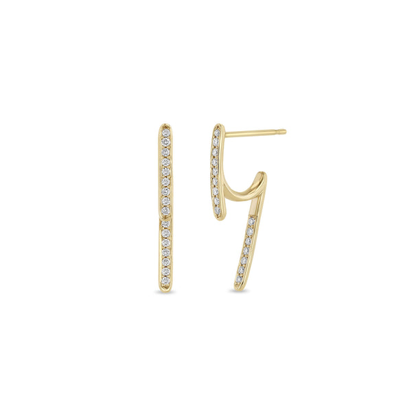 Zoë Chicco 14k Gold Pavé Diamond Talon Earrings