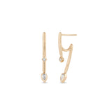 Zoë Chicco 14k Gold Princess & Pear Diamond Talon Earring