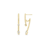 Zoë Chicco 14k Gold Princess & Pear Diamond Talon Earrings