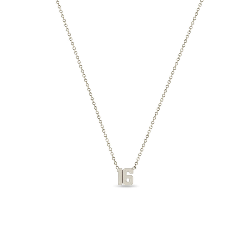 Zoë Chicco 14k Gold Custom Varsity Number "16" Necklace