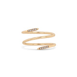 Zoë Chicco 14k Rose Gold Pavé Diamond Double Wrap Ring