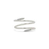 Zoë Chicco 14k White Gold Pavé Diamond Double Wrap Ring