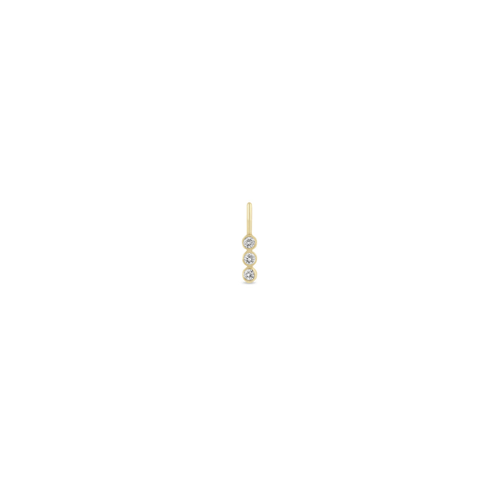 Zoë Chicco 14k Gold 3 Vertical Diamond Bezel Charm Pendant
