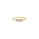 Zoë Chicco 14k Gold 3 Diamond Bezel Ring