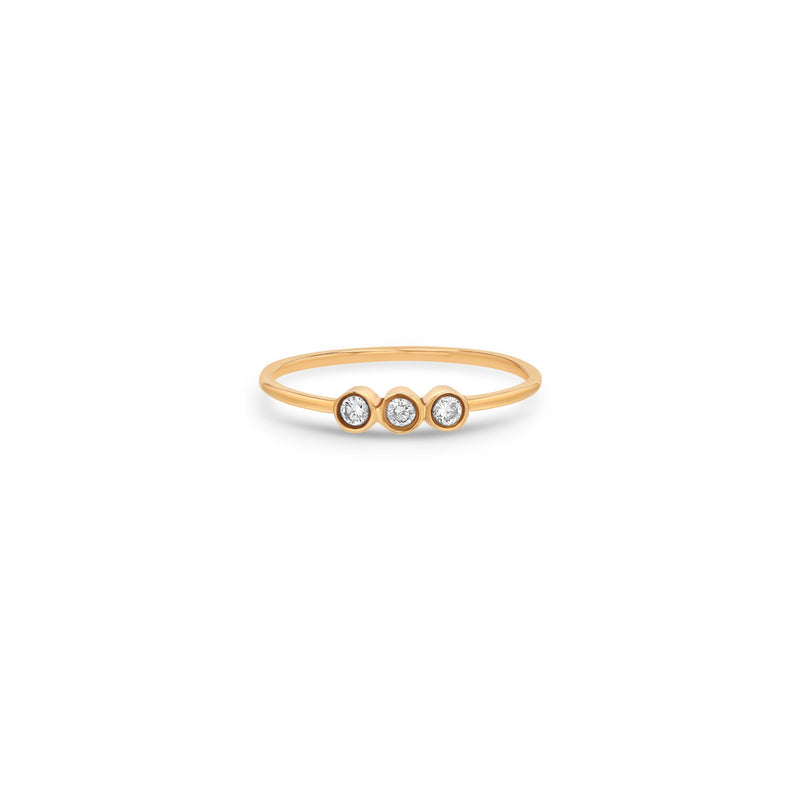 Zoë Chicco 14k Gold 3 Diamond Bezel Ring