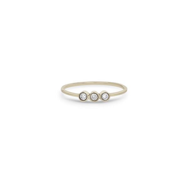 Zoë Chicco 14k Gold 3 Diamond Bezel Ring