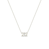 Zoë Chicco 14k Gold Number "212" Necklace with 1 Pavé Diamond Number
