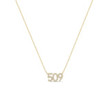 Zoë Chicco 14k Gold Pavé Diamond Number "509" Necklace