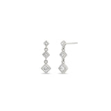 Zoë Chicco 14k Gold Linked Graduated Princess Diamond Drop Earrings