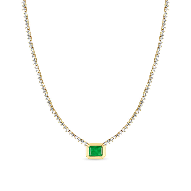 Buy EMERALD TENNIS NECKLACE, Emerald Diamond Tennis Necklace Women's 14k  Gold Over Silver, Wedding Jewelry, Wedding Jewelry for Bridal Necklace  Online in India - Etsy
